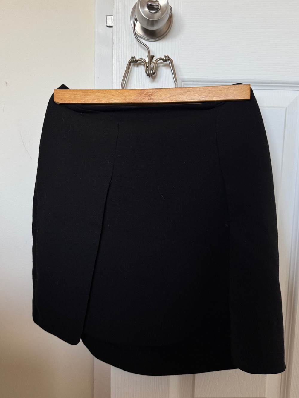 Banana Republic Black Front-Slit Mini Skirt